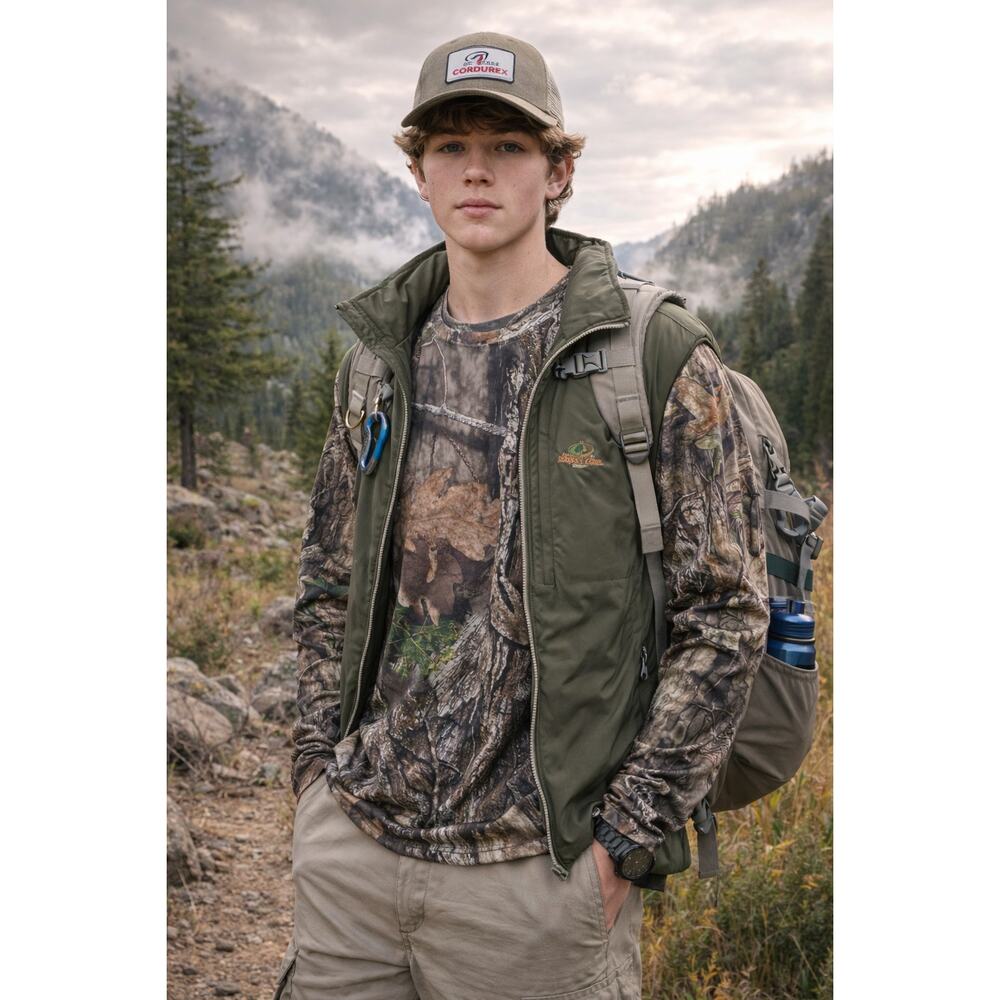 Mossy Oak Men's Long Sleeve Camouflage Hunting Shirt Size Large Break-Up Country